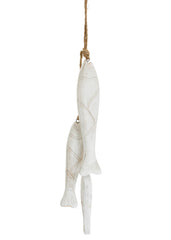 Poissons suspendus décoratifs en bois