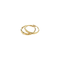 FIRE bague cristaux & spirale recyclée 2-en-1