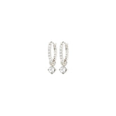 Boucles d'oreilles créoles en cristal JOA