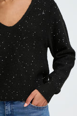 Pull à manches longues pailleté IhDamian