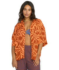 Chemise de plage à manches courtes imprimée