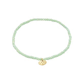 Bracelet Indie vert, plaqué or