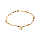 Bracelet Indie mix marron, plaqué or
