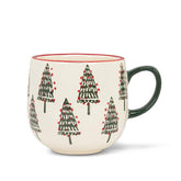Tasse ronde avec sapins de Noël