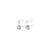 Tina boucles d'oreilles en cristal et perles recyclées