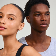 Boucles d'oreilles créoles en cristal JOA