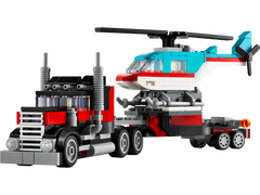 Lego creator camion à plateau avec hélicoptère