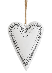 Ornement coeur blanc