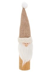 Père Noël décoration bois naturel