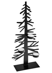 Candleholder sapin noir métal