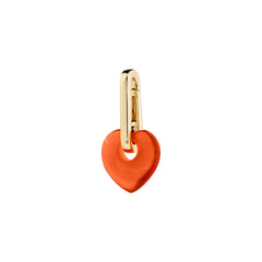 Pendentif coeur en quartz rose ou agate CHARM