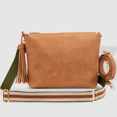 Daisy Crossbody Bag with Stripe Strap