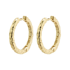 Boucles d'oreilles créoles à texture rustique Elanor