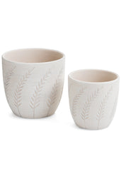 Cache pot beige blé