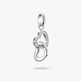 Pendentif Charm cœurs entrelacés Connect argent