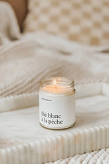 Marée chandelles thé blanc à la pêche