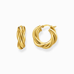 Boucles d'oreilles en plaqué or à motif entrelacé
