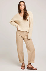 Pull en tricot à col en V Spencer