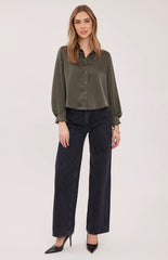 Chemise en satin Leighton