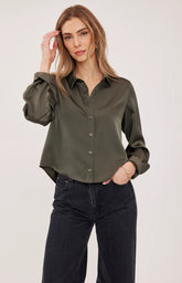 Chemise en satin Leighton
