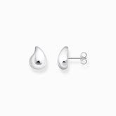 Petits clous d'oreilles en argent de forme organique