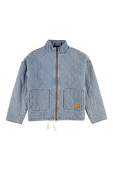 Veste matelassée en denim pour femme