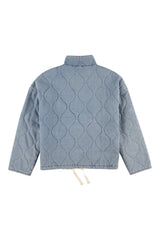 Veste matelassée en denim pour femme