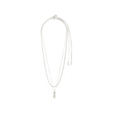 Star collier recyclé 2 en 1 plaqué argent