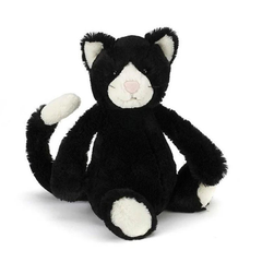 Jellycat Medium Bashful Black and White Kitten