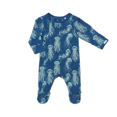 Pyjama en modal Jellyfish On Majolica Blue 3 mois - 10 ans