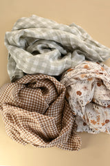 Couverture de mousseline - Sage gingham
