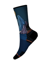 Hike Targeted Cushion Mountain Myth Print Crew Socks