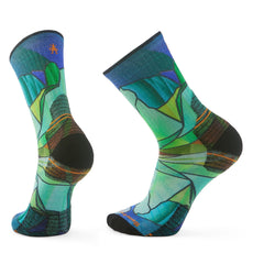 Chaussettes de randonnée à imprimé montagne avec coussinet ciblé Mirror