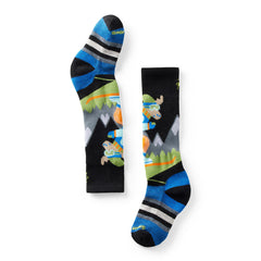 Chaussettes montantes pour enfants à motif d'élan de montagne pour sports d'hiver