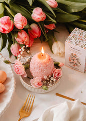 Mimi&August Le Petit Oeuf Fleuri - Bougie décorative