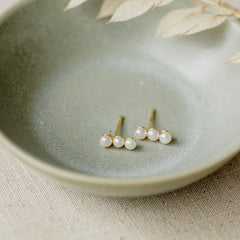 Glee trio studs pearl