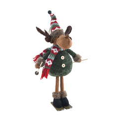 Élan En Peluche Assis Avec Pull 23 X 48 Cm