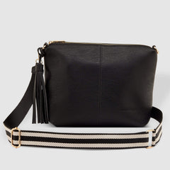 Daisy Crossbody Bag with Stripe Strap