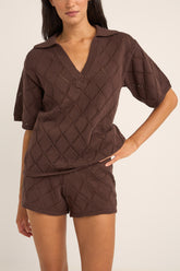 islander collared knit shirt