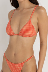 Lola check slide tri top