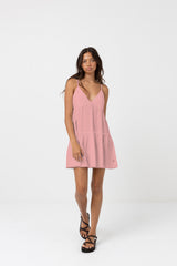 classic tiered mini dress