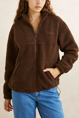Zip through sherpa fleece