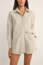 valley stripe oversized shirt