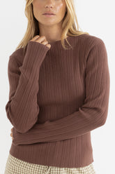 Haut en tricot à manches longues essentiel