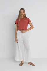 Rhythm crop crew tee