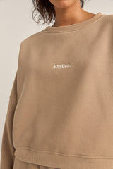 Logo crew neck fleece