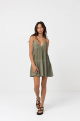 Classic tiered mini dress