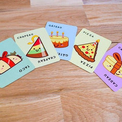 Taco, chapeau, gâteau, cadeau, pizza