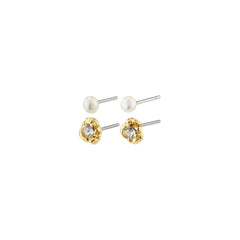 Tina boucles d'oreilles en cristal et perles recyclées