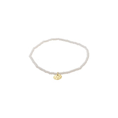 Bracelet Indie blanc, plaqué or